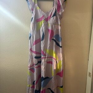 Ingrid & Isabel Vibrant Abstract Maxi Dress